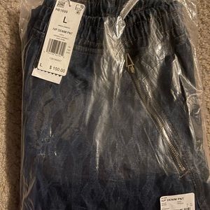 New Adidas X Ivy Park Rodeo Denim Track Pants Jean